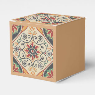 Boho Mandala Gevor Box - Erdgrünes Blumenmuster Geschenkschachtel