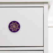 Boho Mandala Gold Lila Keramikknauf