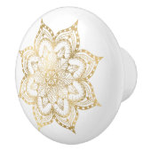 Boho Mandala Gold White Keramikknauf (Rechts)