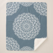 Boho Mandala Grayish Blue Sherpadecke (Vorderseite)