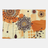 Boho Mandala Herbstwärme Rustikal Geschirrtuch (Horizontal)
