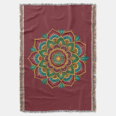 Boho Mandala Hippie Boho Decke (Vorderseite Vertikal)