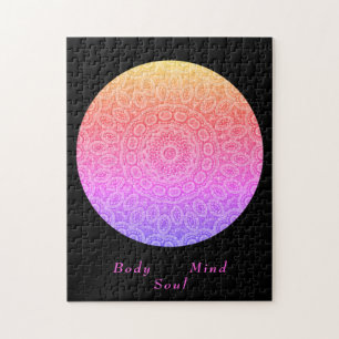 Boho mandala moderne rosa Meditation Drehbuch Puzzle
