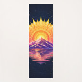 Boho Mandala Mountain Sunset | Cosmic Night Sky Yogamatte (Vorderseite)