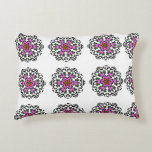 Boho Mandala Pattern Dekokissen<br><div class="desc">"A stunning and intricate mandala pattern featuring elegant floral details in purple and pink tones. This sophisticated bohemian design brings a sense of calm and artistic beauty to your home decor,  perfect for cozying up your living space."</div>