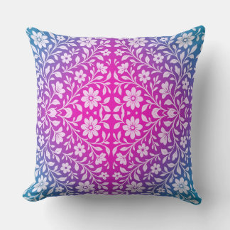 Boho Mandala Pink & Purple throw Pillow Kissen