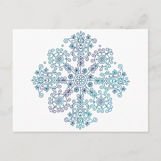 Boho Mandala Postkarte (Vorderseite)