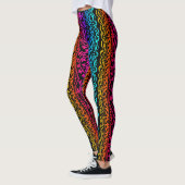 Boho Mandala Rainbow Blume & Leaf Leggings (Links)