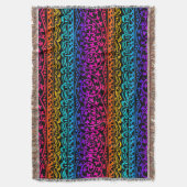 Boho Mandala Rainbow Blume & Leaf Throw Blanket Decke (Vorderseite Vertikal)