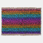 Boho Mandala Rainbow Blume & Leaf Throw Blanket Decke (Vorderseite)