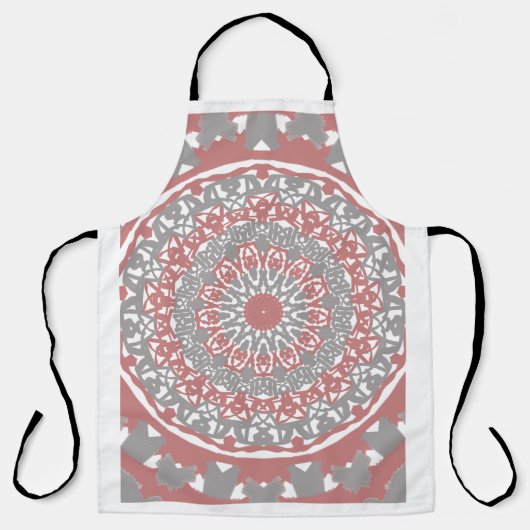 Boho-Mandala-Schürze – Elegante Küche & Kunsthandw Schürze (Vorderseite)