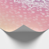 Boho Mandala Sunset Ombre Geschenkpapier (Ecke)
