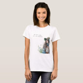 Boho Mandala T-Shirt – Floral Feathers  (Vorne ganz)