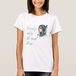 Boho Mandala T-Shirt – Floral Feathers 