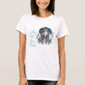 Boho Mandala T-Shirt – Floral Feathers (Vorderseite)