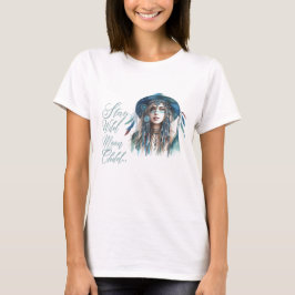 Boho Mandala T-Shirt – Floral Feathers 