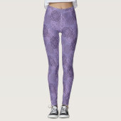 Boho Mandalase Lila Leggings (Vorderseite)