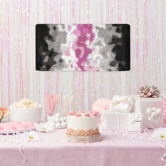 Boho Marble Abstrakte Librafeminine Pride Flag Banner (Party)