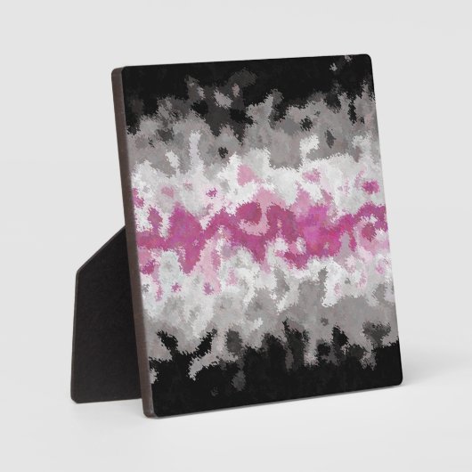 Boho Marble Abstrakte Librafeminine Pride Flag Fotoplatte (Vorderseite)