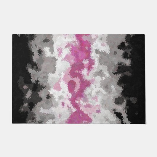 Boho Marble Abstrakte Librafeminine Pride Flag Fußmatte (Vorderseite)
