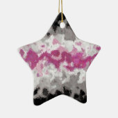 Boho Marble Abstrakte Librafeminine Pride Flag Keramik Ornament (Rechts)