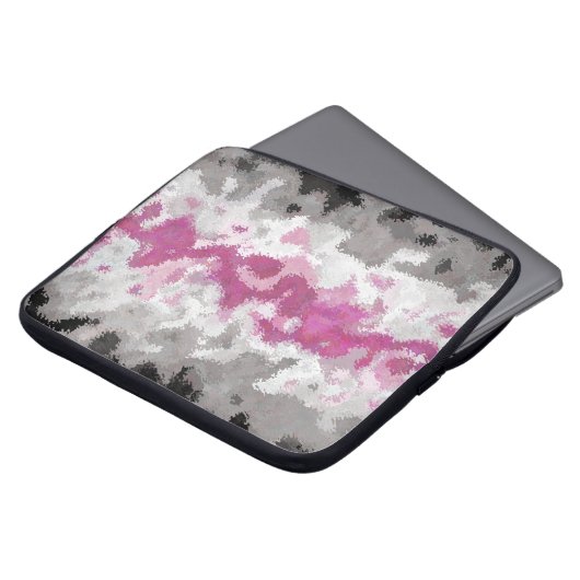 Boho Marble Abstrakte Librafeminine Pride Flag Laptopschutzhülle (Vorne Oben)