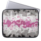 Boho Marble Abstrakte Librafeminine Pride Flag Laptopschutzhülle (Vorderseite)