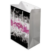 Boho Marble Abstrakte Librafeminine Pride Flag Mittlere Geschenktüte (Rückseite Schrägansicht)