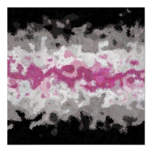 Boho Marble Abstrakte Librafeminine Pride Flag Poster (Vorderseite)