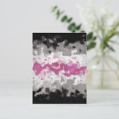 Boho Marble Abstrakte Librafeminine Pride Flag Postkarte (Stehend Vorderseite)