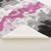 Boho Marble Abstrakte Librafeminine Pride Flag Sherpadecke (3/4)