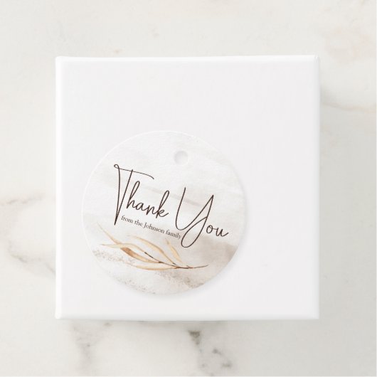 Boho Marble Script Vielen Dank Geschenkanhänger (Beispiel)