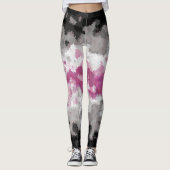 Boho-Marmoriertes abstraktes Librafeminine-Stolzfl Leggings (Vorderseite)