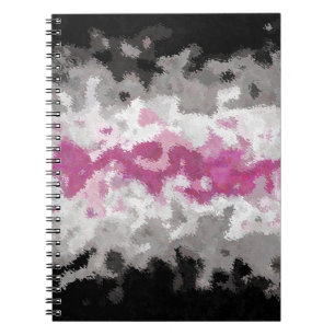 Boho-Marmoriertes abstraktes Librafeminine-Stolzfl Notizblock