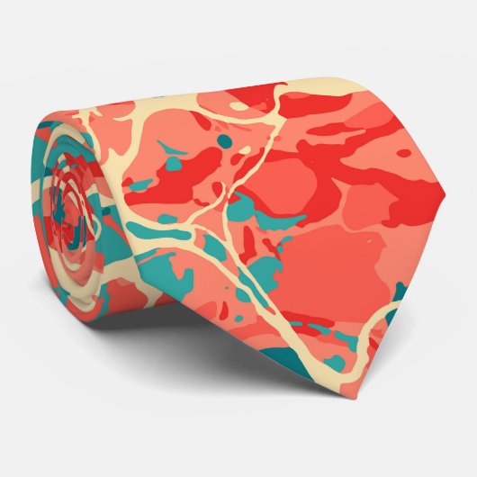 Boho Marmormuster , asiatischer bohischer Stil Krawatte (Gerollt)
