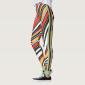 Boho-Marmormuster l Farbenrotes Gelb Leggings (Links)