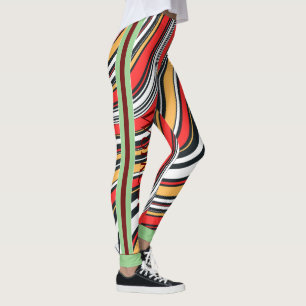 Boho-Marmormuster l Farbenrotes Gelb Leggings
