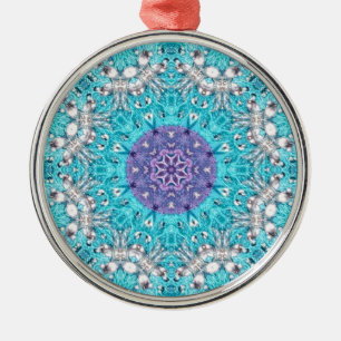 Boho marokkanische Stickerei türkisblau bohemiisch Ornament Aus Metall
