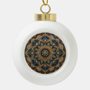 Boho Marokkanischer Geometrischer Runder Untersetz Keramik Kugel-Ornament