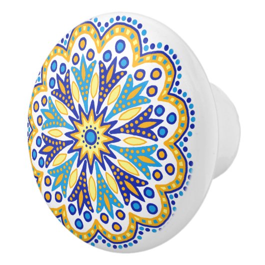 Boho marokkanisches Design Keramikknauf (Rechts)