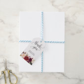 Boho marsala burgundy blush blumengoldene Hochzeit Geschenkanhänger (Mit Garn)