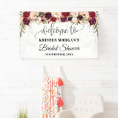 Boho marsala burgundy Brautparty Banner (Insitu)