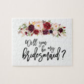 Boho Marsala Floral | Vorschlag von Bridesmaid Puz Puzzle (Horizontal)