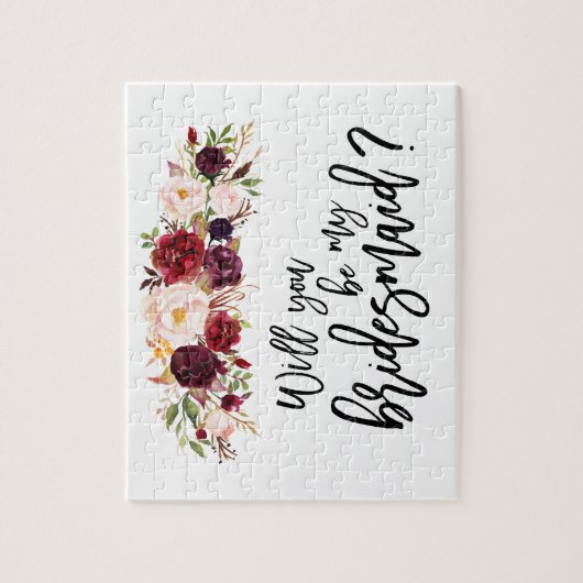 Boho Marsala Floral | Vorschlag von Bridesmaid Puz Puzzle (Vertikal)