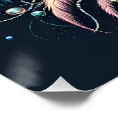 Boho Masquerade Feather Jewel Mask Poster (Ecke)