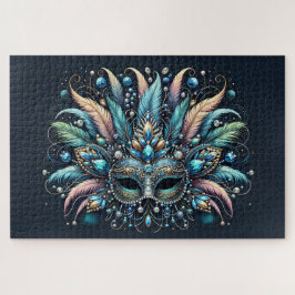 Boho-Masquerade-Feder-Juwelen-Maske Puzzle
