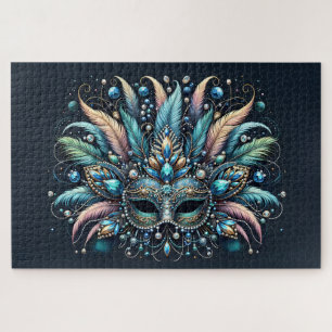 Boho-Masquerade-Feder-Juwelen-Maske Puzzle