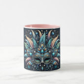 Boho-Masquerade-Feder-Juwelen-Maske Tasse (Zentrum)