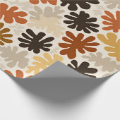 Boho Matisse Blumenmuster Geschenkpapier (Ecke)