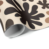 Boho Matisse Blumenmuster Geschenkpapier (Rolleneckpunkt)